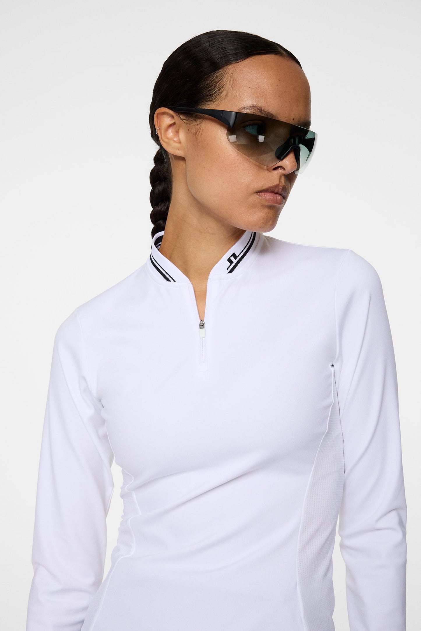 Harper Quarter Zip Mid Layer / White