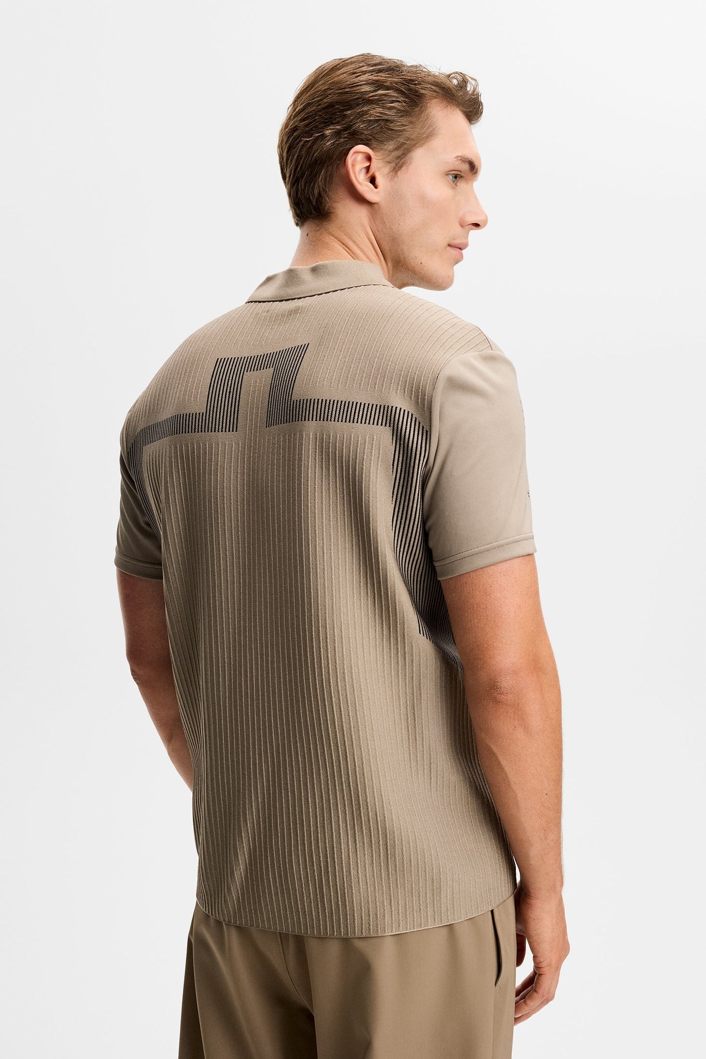 Neri Hybrid Knit Polo Shirt / Brindle