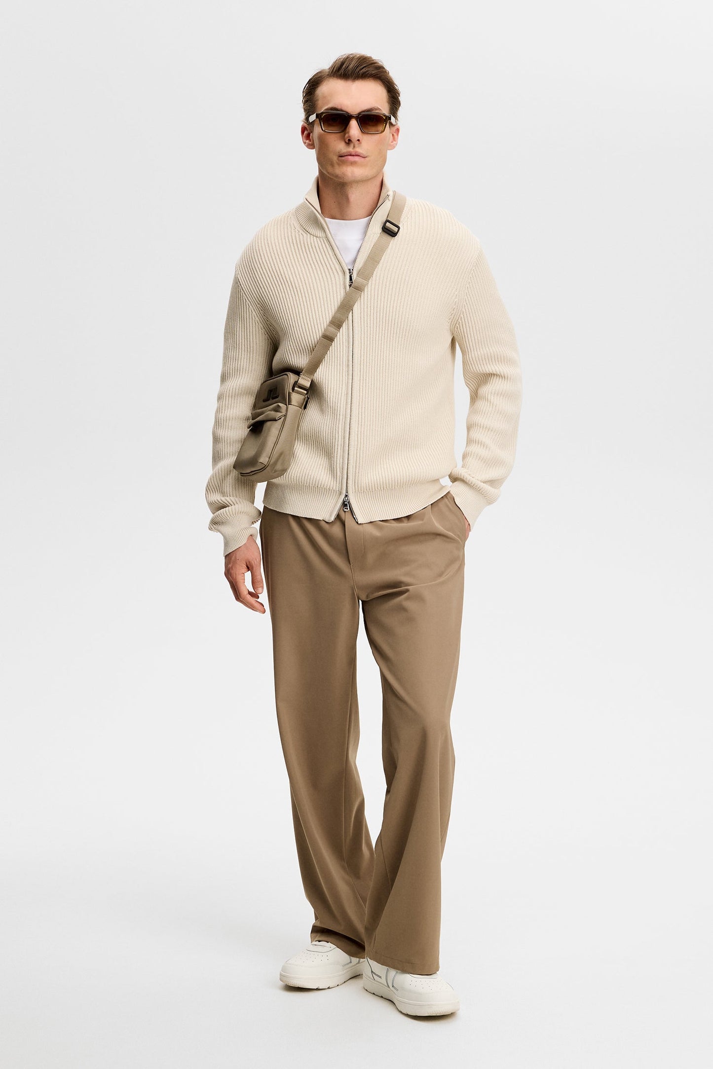Alexis Full Zip Cardigan / Moonbeam