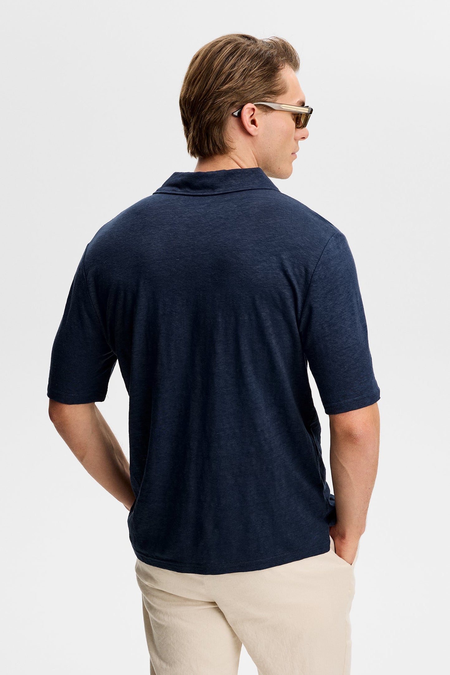 Roy Linen Polo / Navy