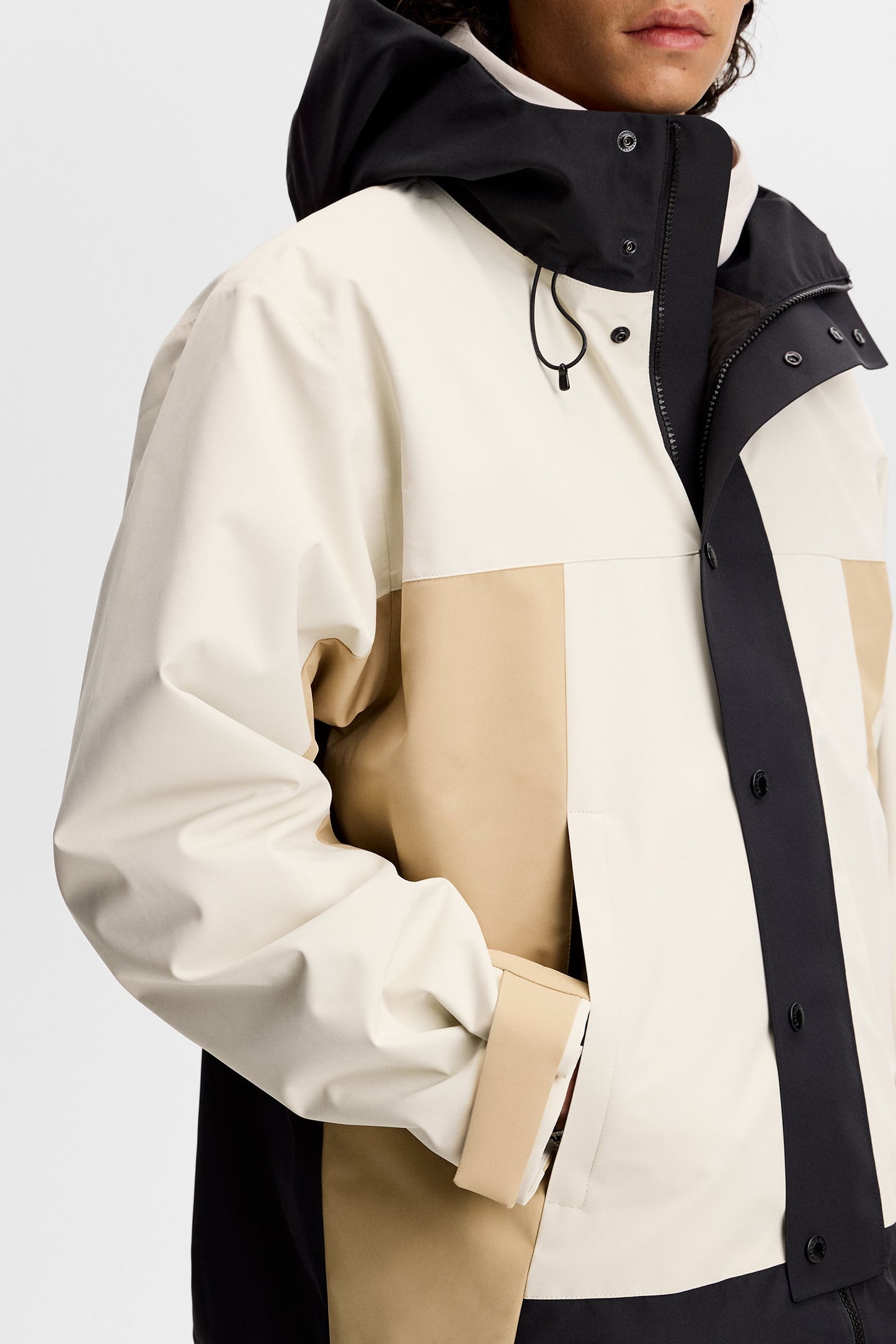 Fabio color block jkt / Black