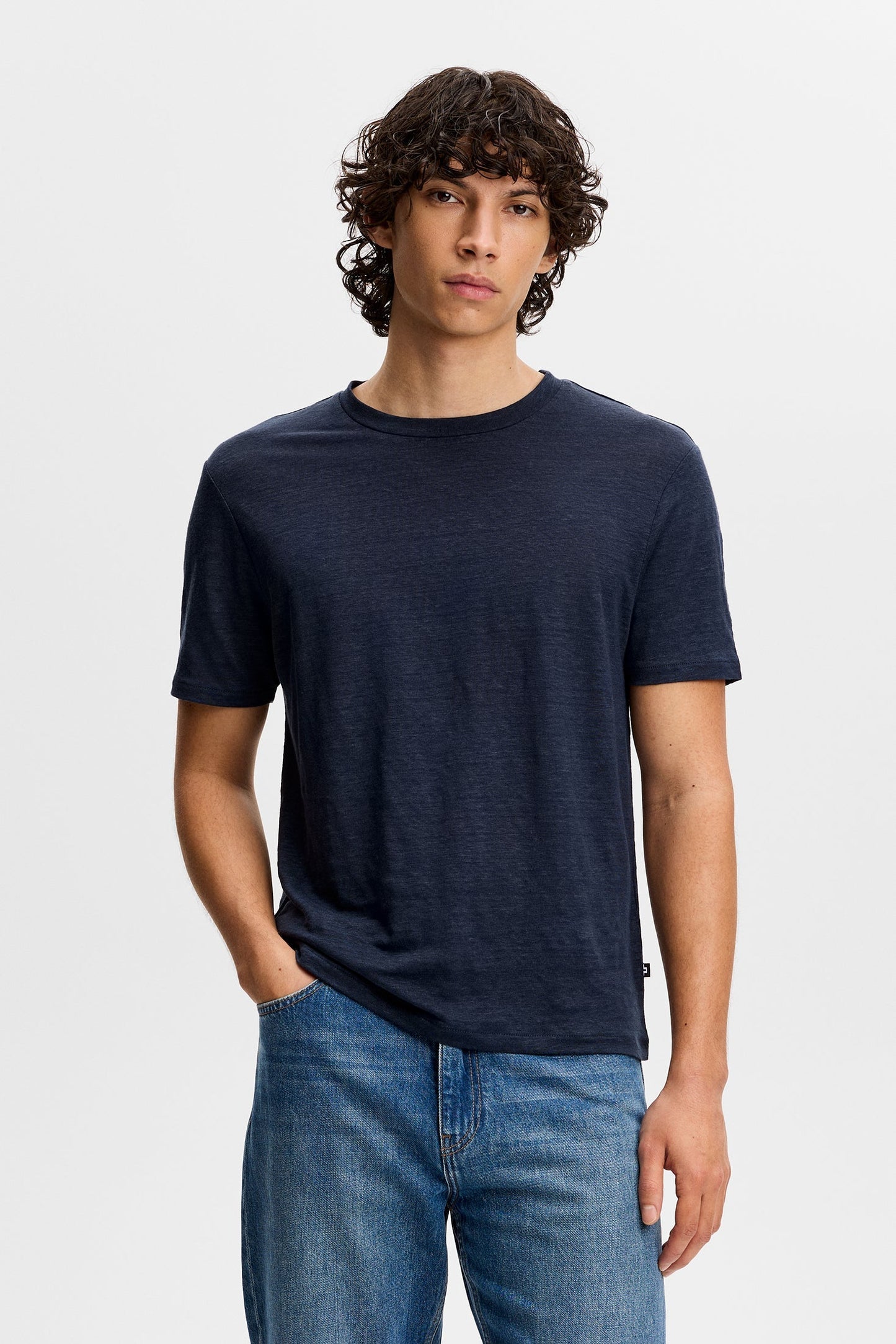 Coma Linen Tee / Navy