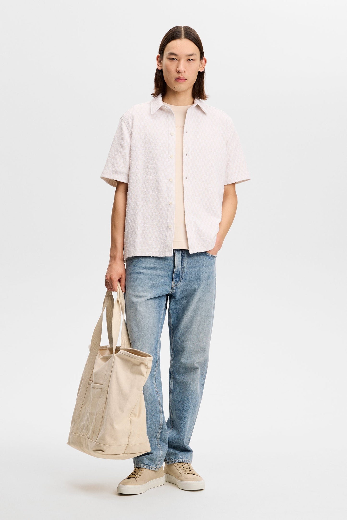 Torpa Jacquard Shirt / Moonbeam