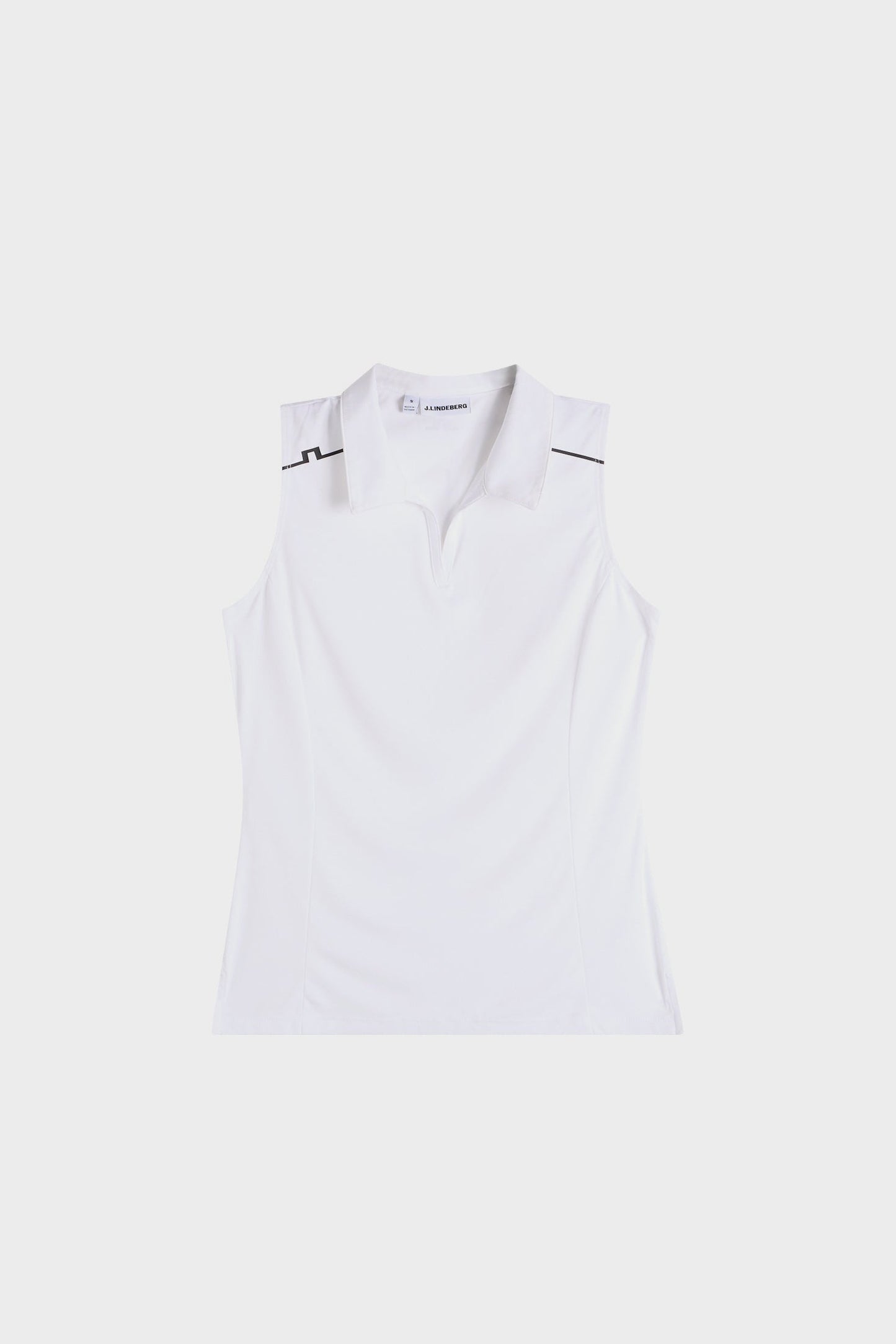 Leah Sleeveless Polo / White