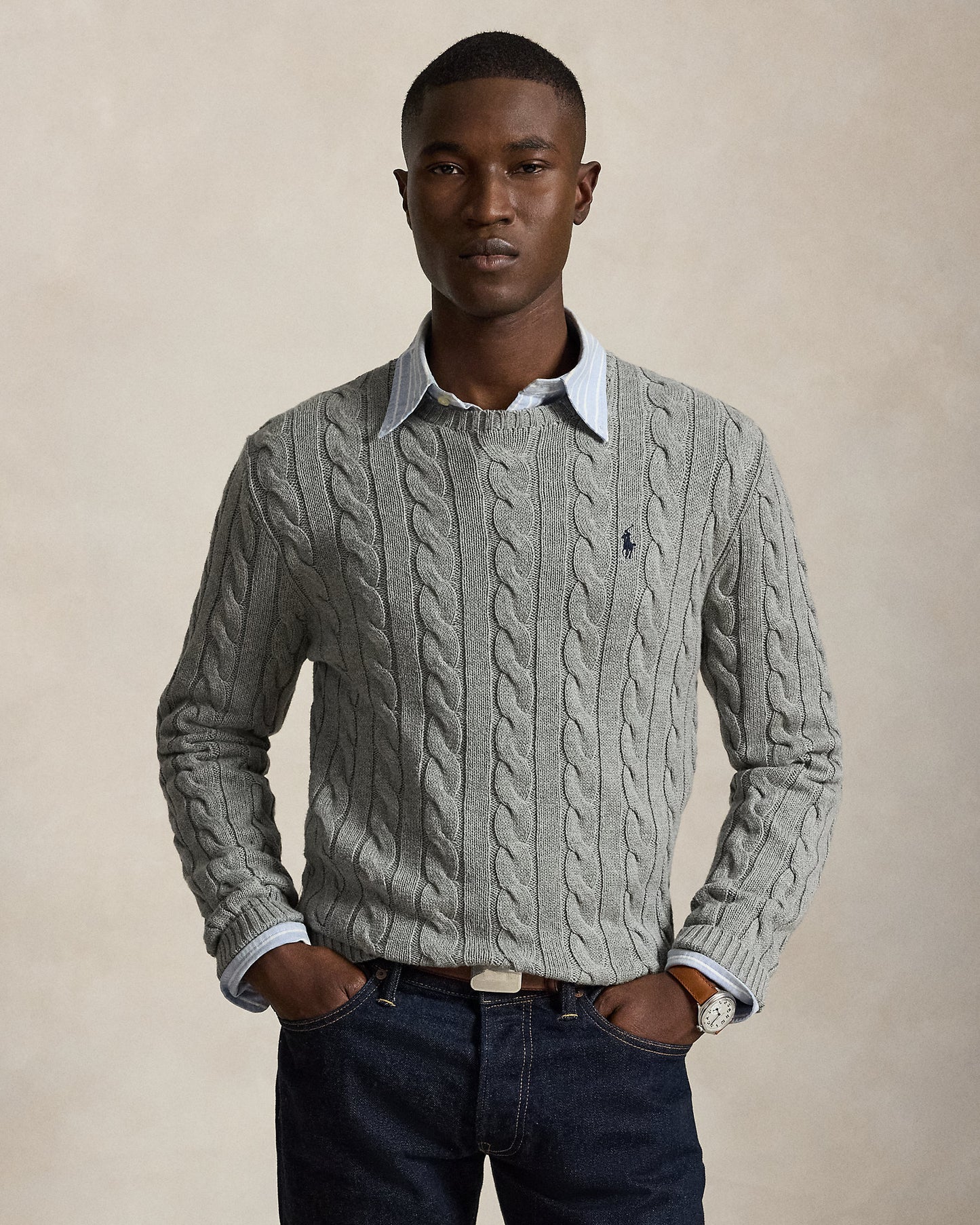 Cable-Knit Cotton Jumper