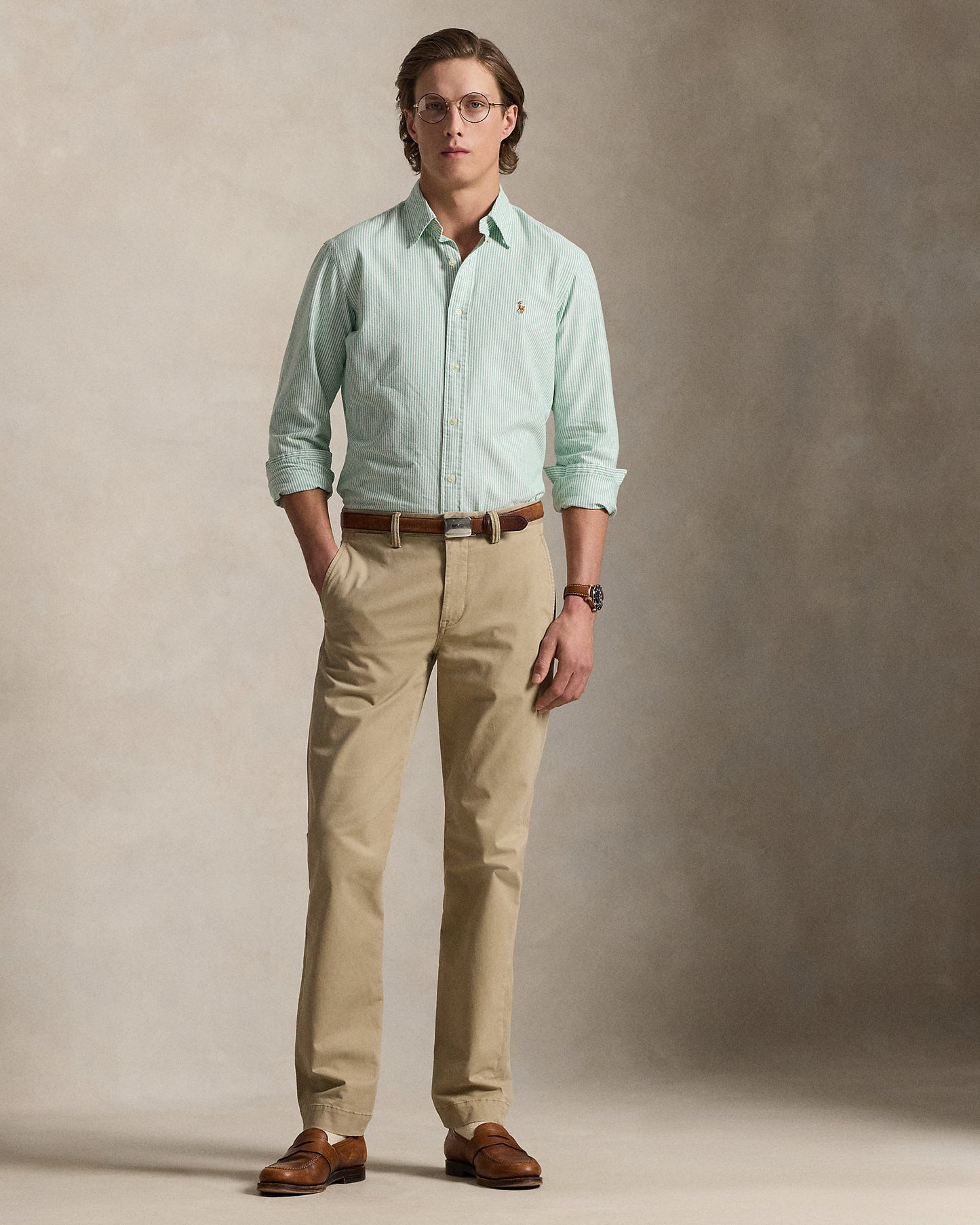 Custom Fit Striped Oxford Shirt